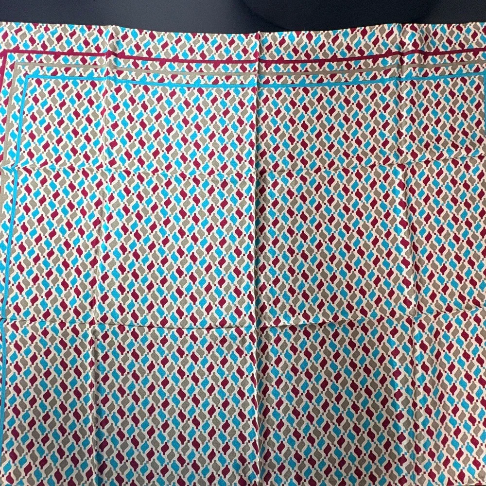 Diane‎ von Furstenberg Vintage Silk Square Scarf Geometric Tile Print 30